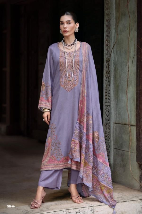 Varsha Fashion Shazneen Viscose Muslin Ladies Suit SN-04