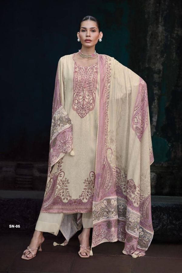 Varsha Fashion Shazneen Viscose Muslin Ladies Suit SN-05