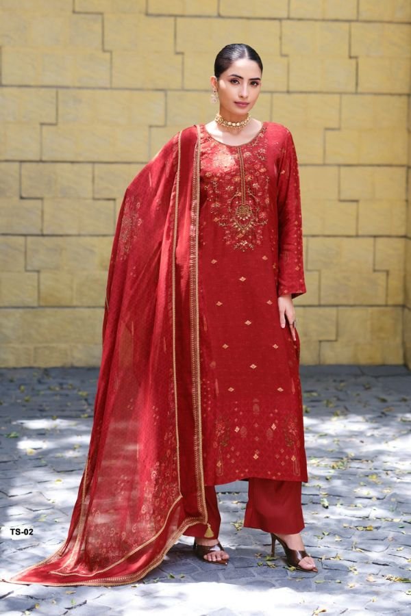 Varsha Fashion Tishya Viscose Woven Ladies Suit TS-02