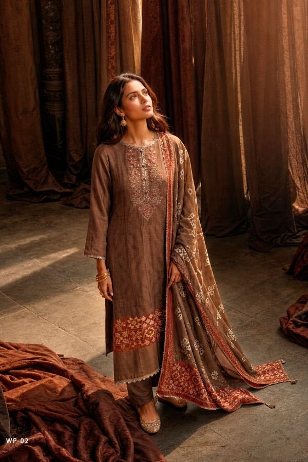 Varsha Fashion Woven Poetry Viscose Muslin Suit WP-02
