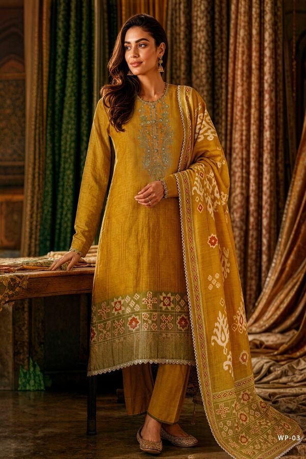 Varsha Fashion Woven Poetry Viscose Muslin Suit WP-03