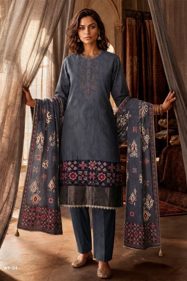 Varsha Fashion Woven Poetry Viscose Muslin Suit WP-04