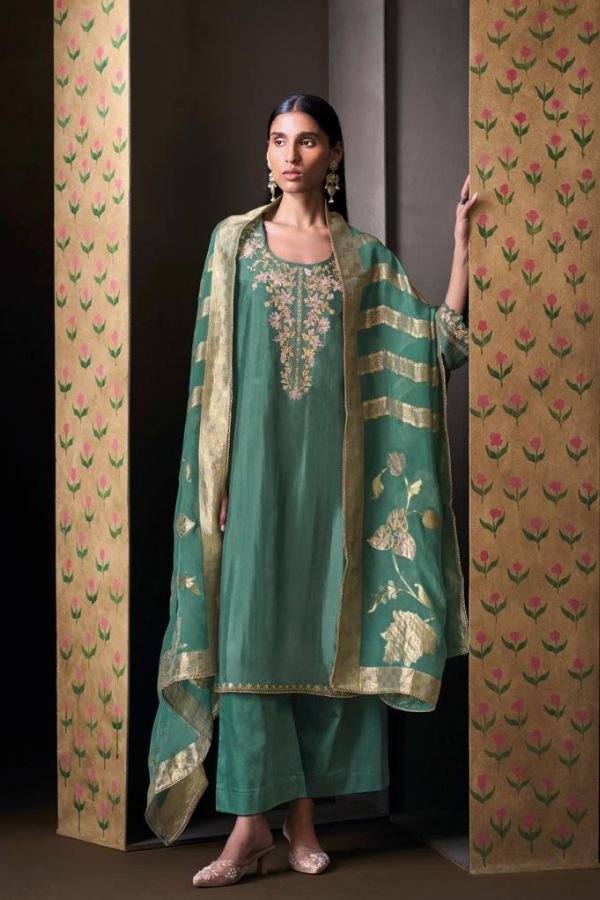 Ganga Fashion Brisaya S5245 Habutai Silk Suit S5245-B