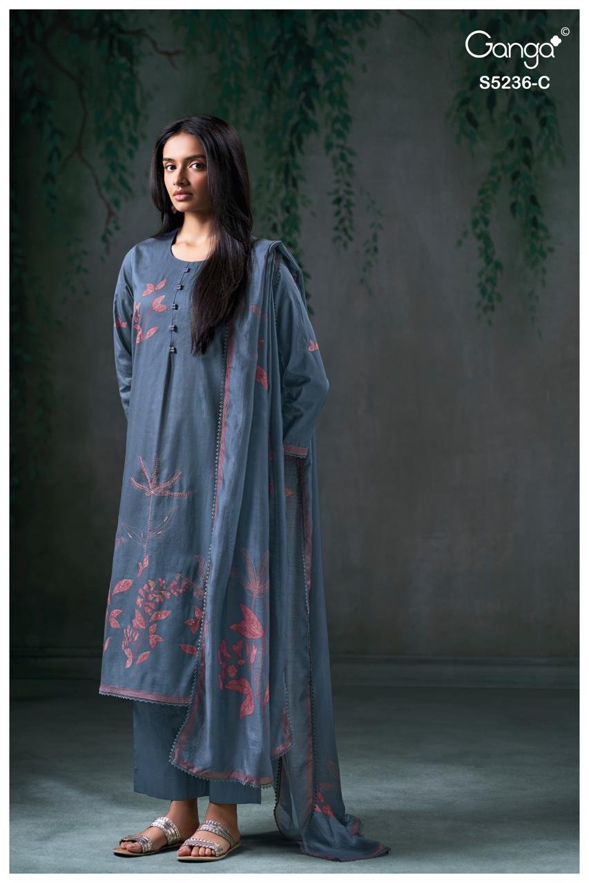 Ganga Fashion Mivya S5236 Premium Corduroy Suit S5236-C
