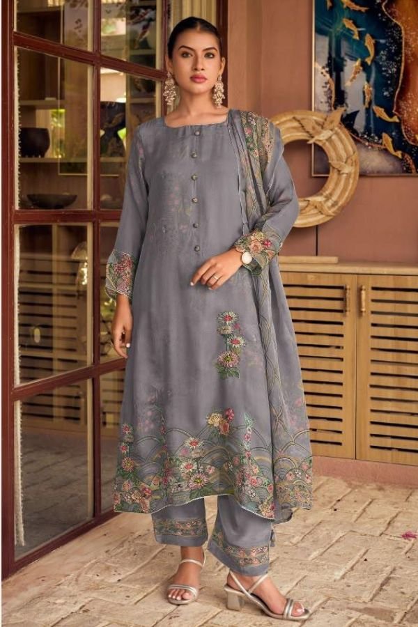 Jay Vijay Prints Mehvish Organza Ladies Suit 3341-A