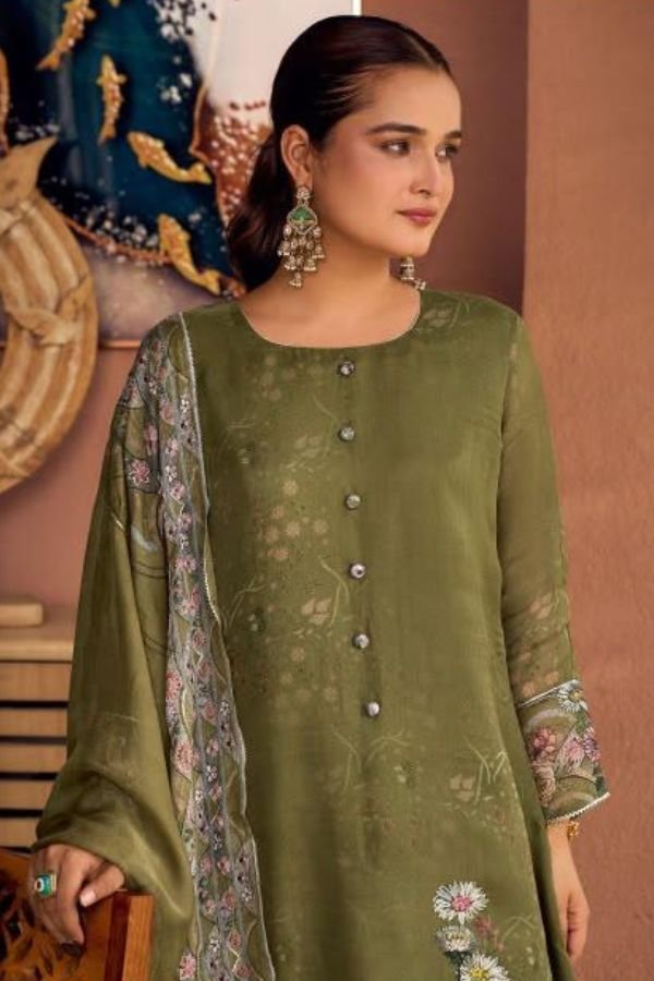 Jay Vijay Prints Mehvish Organza Ladies Suits 3341-B Jay Vijay Prints Mehvish Organza Ladies Suit 3341-B