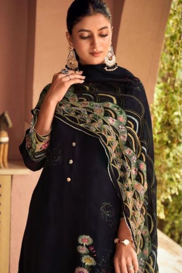 Jay Vijay Prints Mehvish Organza Ladies Suits 3341-D Jay Vijay Prints Mehvish Organza Ladies Suit 3341-D