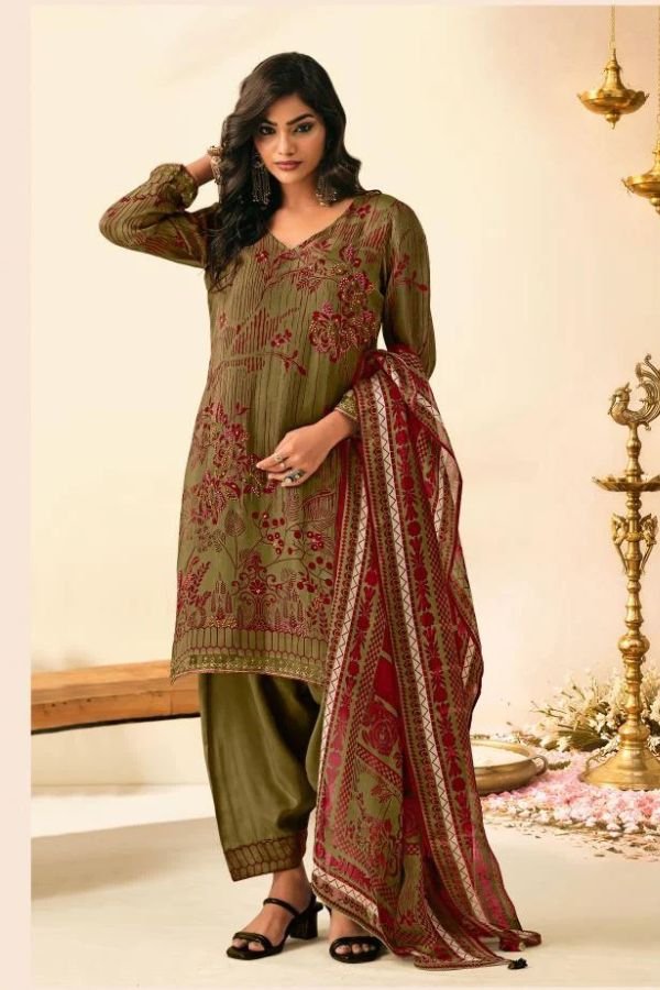 Jay Vijay Prints Mohey Organza Ladies Suit 3314-A