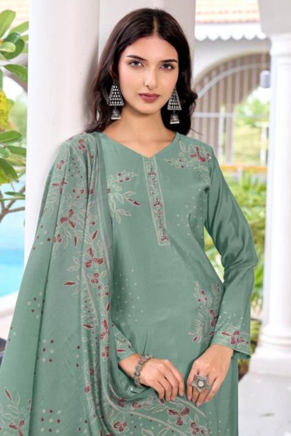 Kesar Karachi Palak Muslin Ladies Salwar Suit 1003