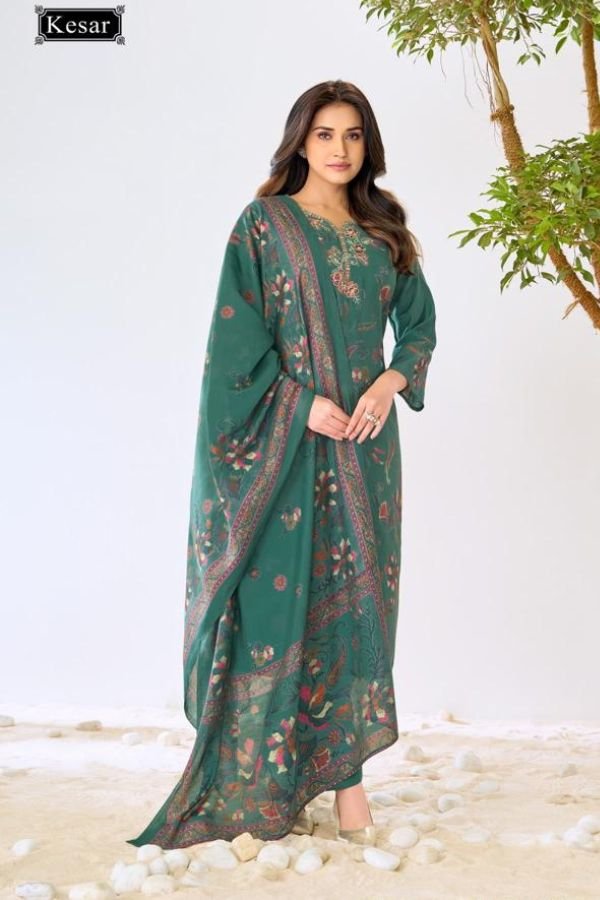 Kesar Karachi Palak Pure Muslin Ladies Salwar Suit 50005