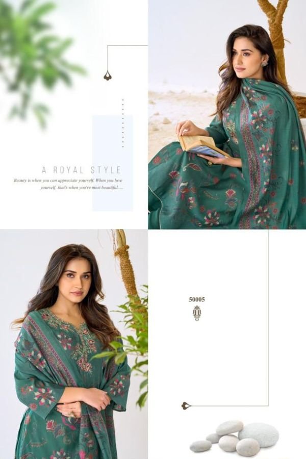 Kesar Karachi Palak Pure Muslin Ladies Salwar Suit 50005