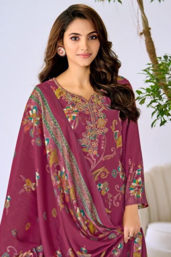 Kesar Karachi Palak Pure Muslin Ladies Salwar Suit 50006