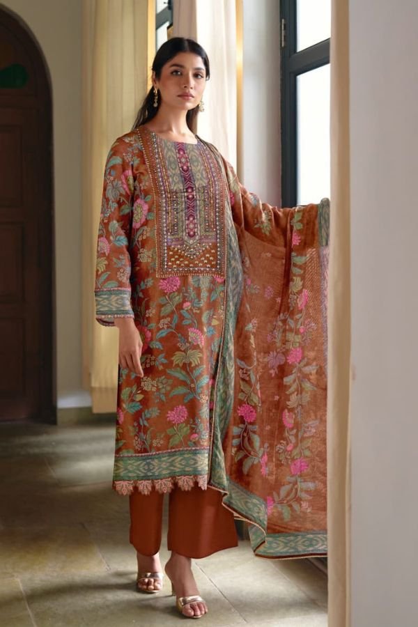 Kimora Fashion Sajna Sawarna Pure Muslin Ladies Suit 2447