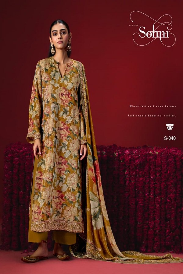 Kimora Fashion Sohni Gulaab Kanjivaram Digital Print Suit S 040