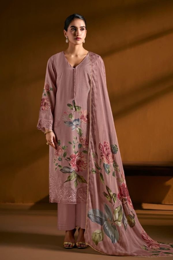 Kimora Fashion Sohni Rosewood Pure Muslin Ladies Suit 943