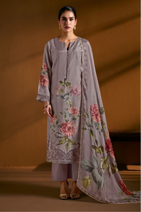 Kimora Fashion Sohni Rosewood Pure Muslin Ladies Suit 944