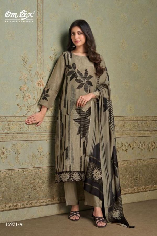 Omtex Amara Crape Stripes Ladies Suit 15921-A