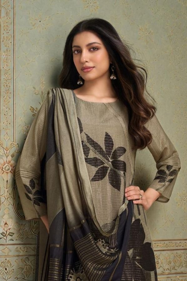 Omtex Amara Crape Stripes Ladies Suit 15921-A