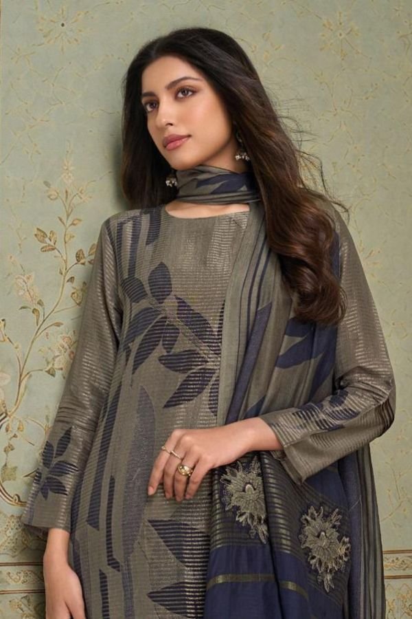 Omtex Amara Crape Stripes Ladies Suit 15921-B
