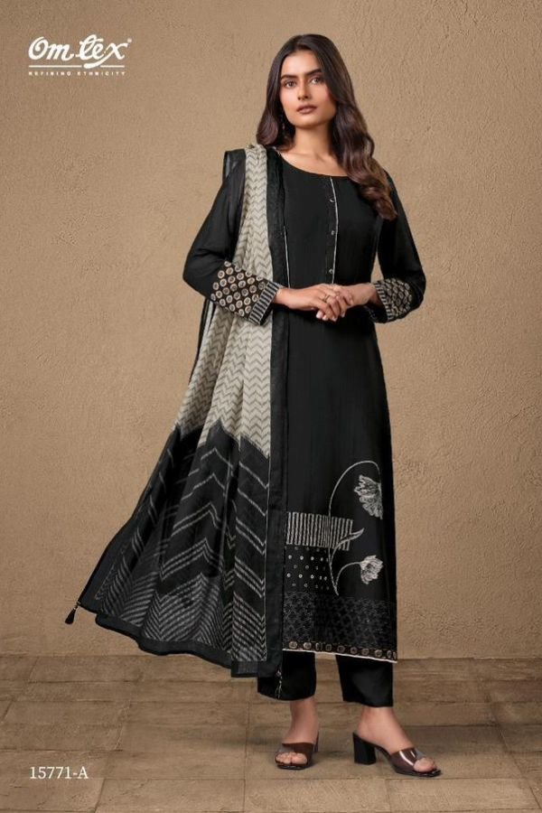 Omtex Navatmani Mal Chanderi Silk Ladies Suit 15771-A