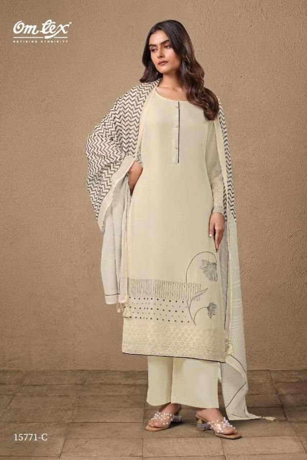 Omtex Navatmani Mal Chanderi Silk Ladies Suit 15771-C