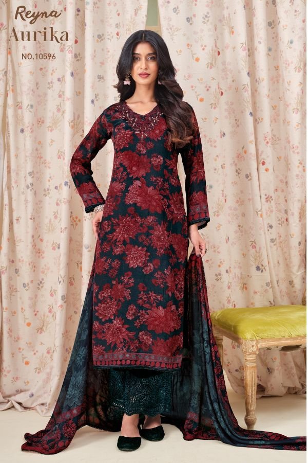 Reyna Fabrics Aurika Premium Chinon Suit 10596