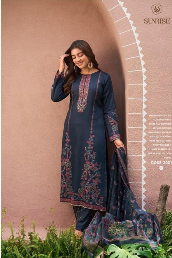 Sunrise Creation Svara Jam Satin Ladies Suit 3001