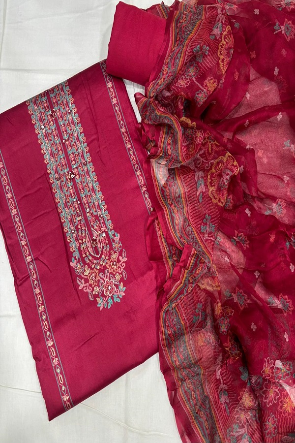 Sunrise Creation Svara Jam Satin Ladies Suit 3005