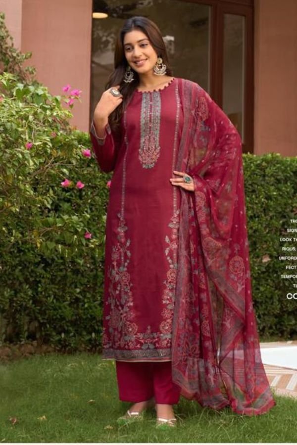 Sunrise Creation Svara Jam Satin Ladies Suit 3005