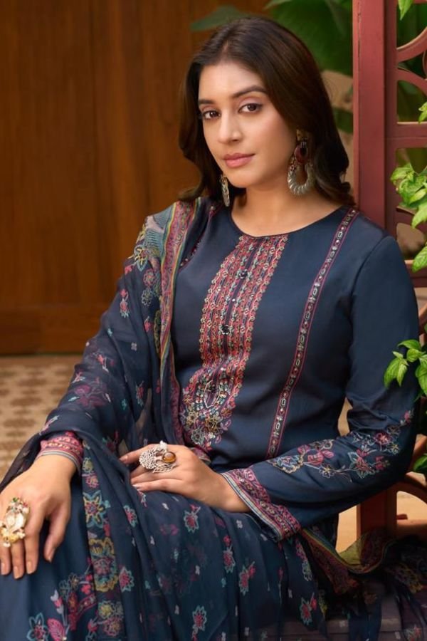 Sunrise Creation Svara Jam Satin Ladies Suit 3001