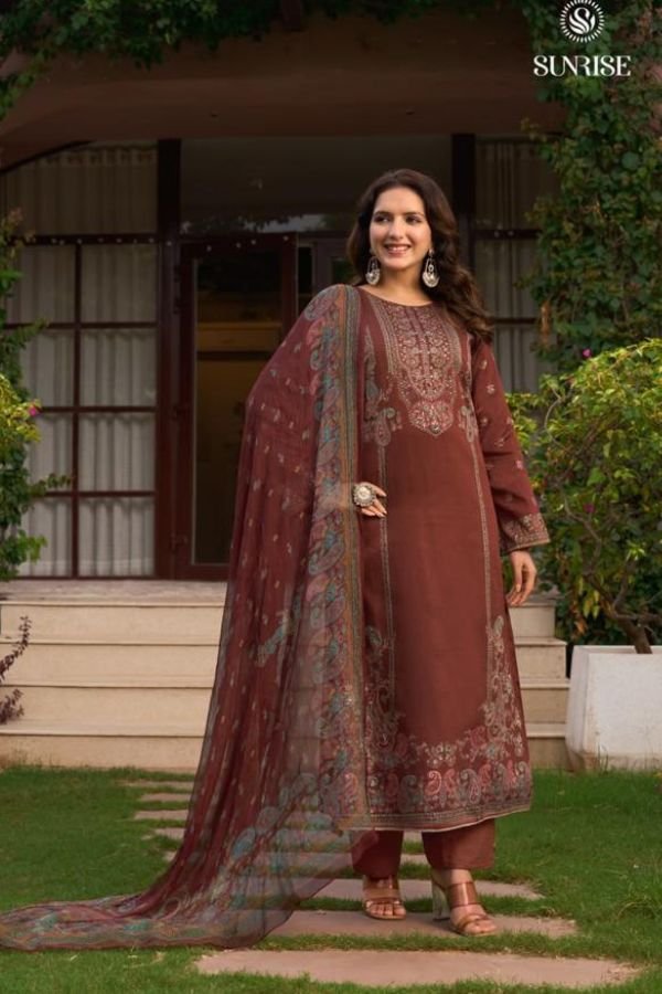 Sunrise Creation Svara Jam Satin Ladies Suit 3007
