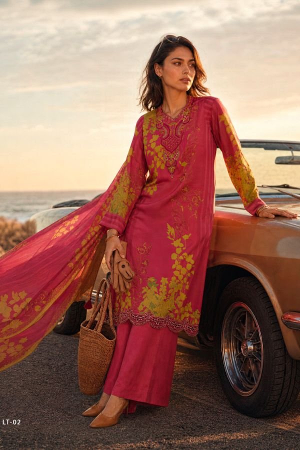 Varsha Fashion Letters From The Garden Muslin Suit LT-02