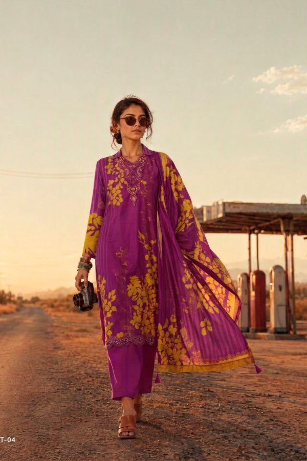 Varsha Fashion Letters From The Garden Muslin Suit LT-04