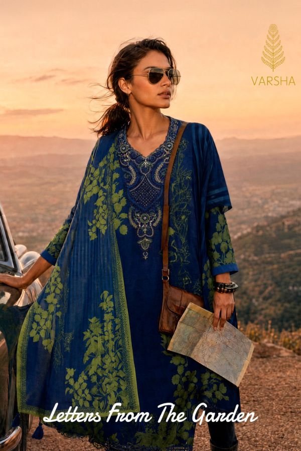 Varsha Fashion Letters From The Garden Muslin Suit LT-01