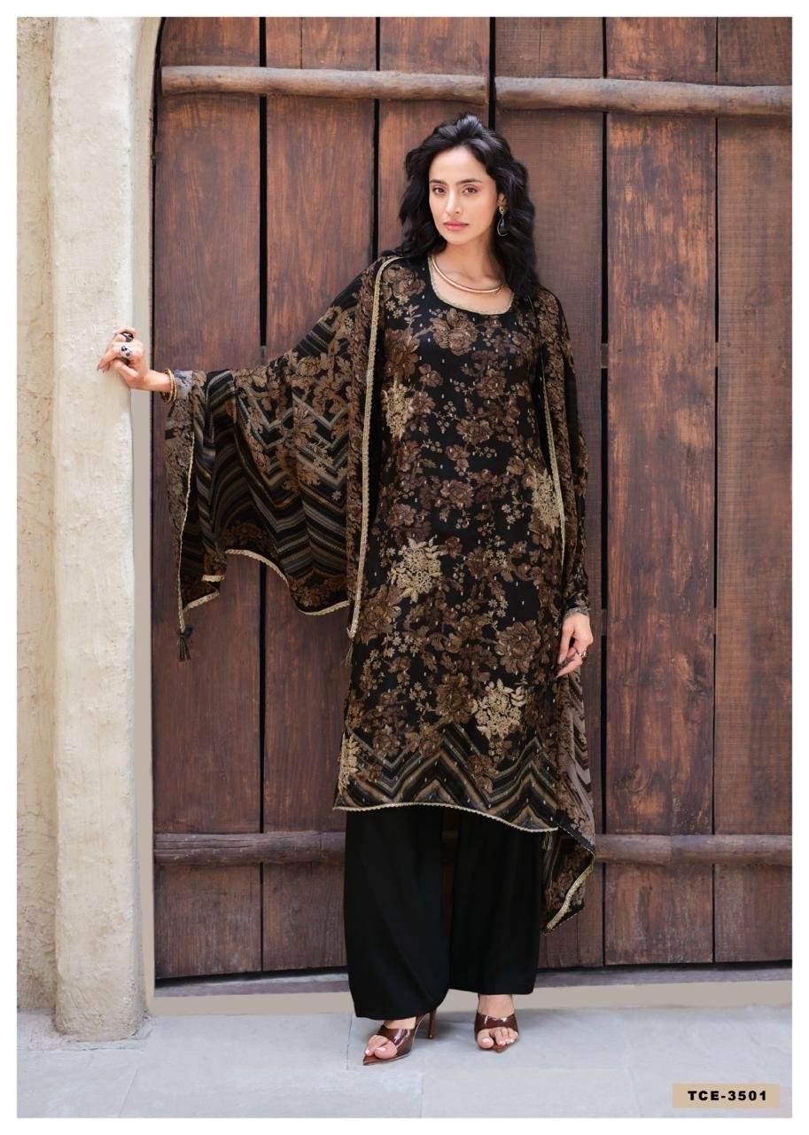 SANAZ The Celebration Edit Viscose Digital Print Kurta Set TCE-3501