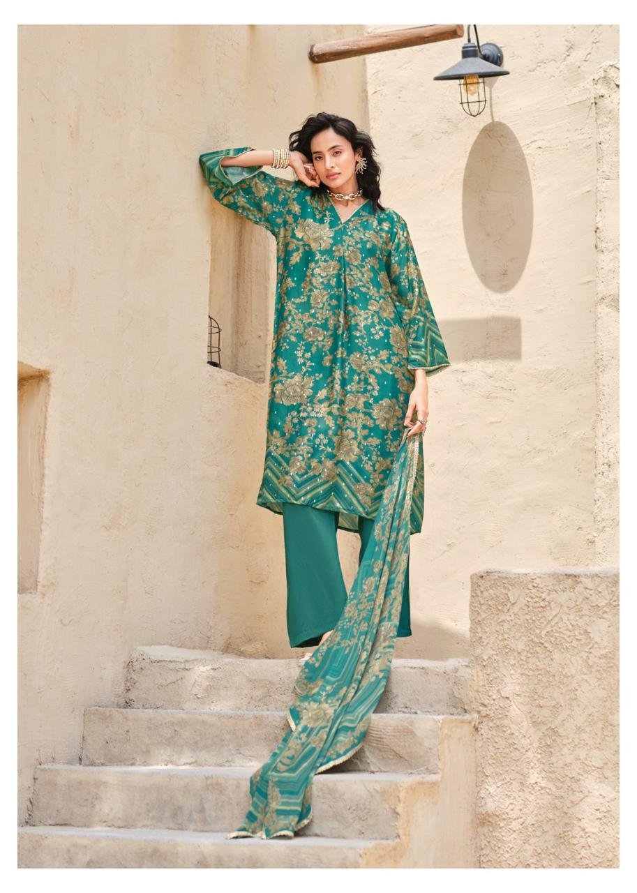 SANAZ The Celebration Edit Viscose Digital Print Kurta Set TCE-3502 - Image 3