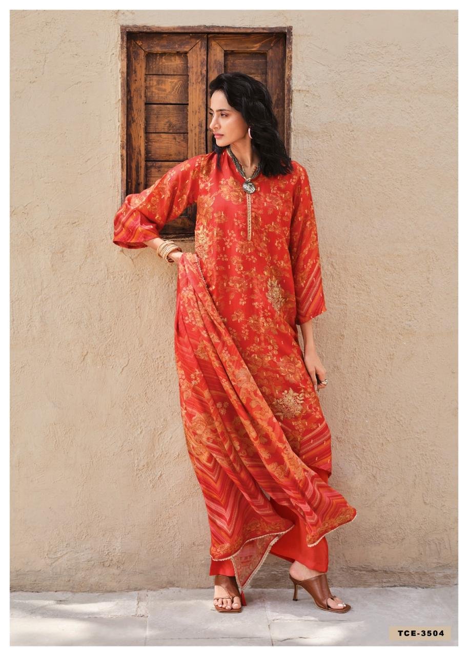 SANAZ The Celebration Edit Viscose Digital Print Kurta Set TCE-3504