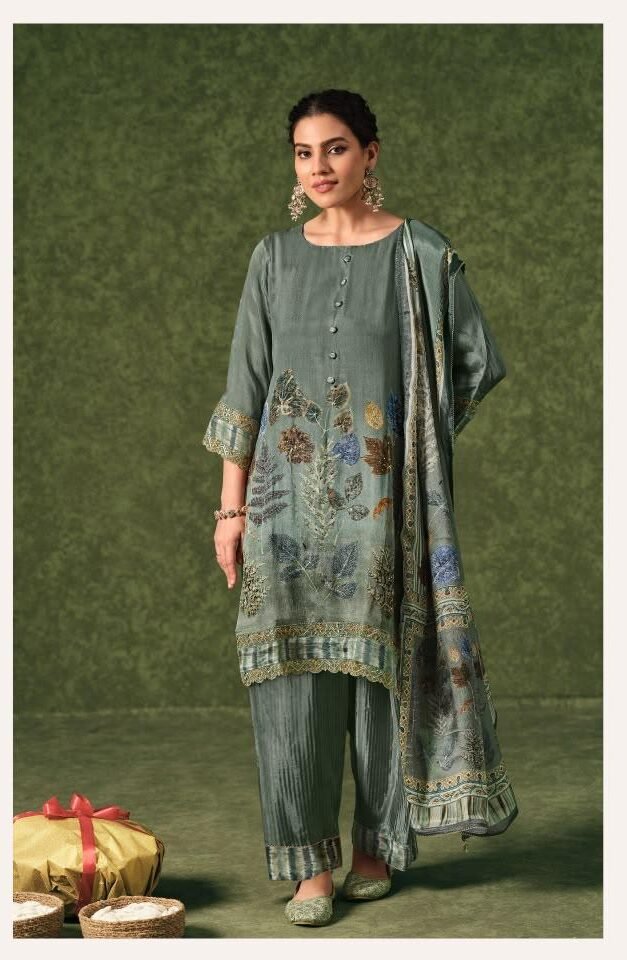 Jay Vijay Prints Sihaya Premium Chinon Digital Print Suit 3354-B