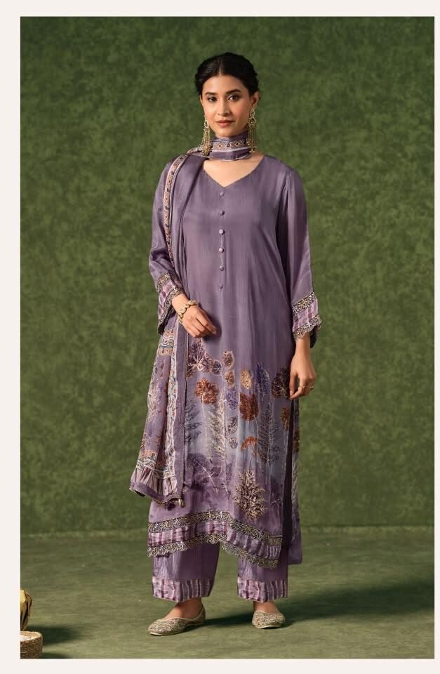 Jay Vijay Prints Sihaya Premium Chinon Digital Print Suit 3354-A