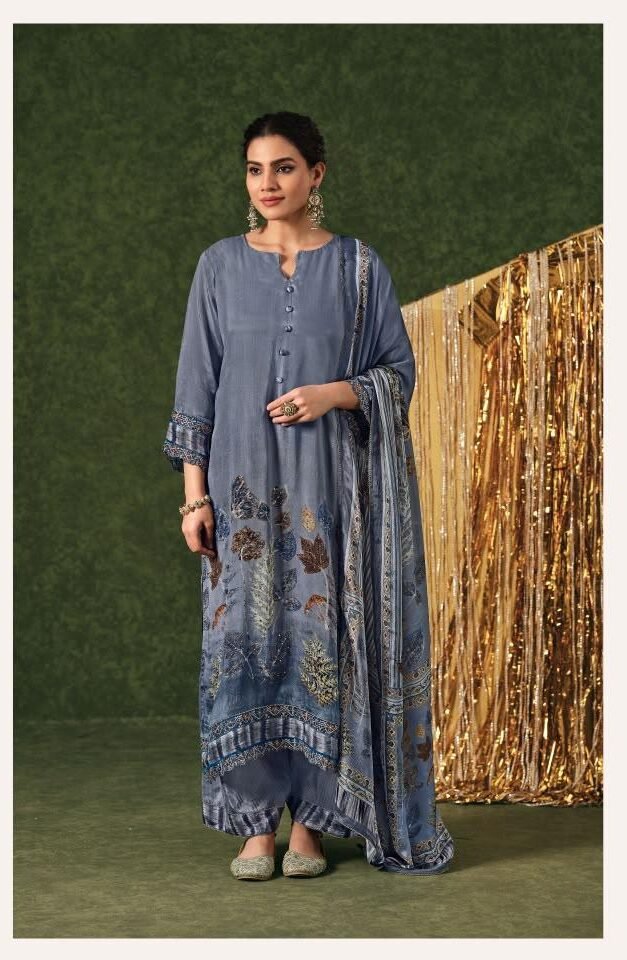 Jay Vijay Prints Sihaya Premium Chinon Digital Print Suit 3354-D