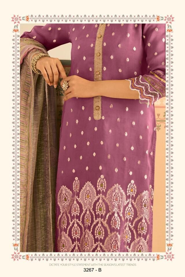 Jay Vijay Prints Radhika 3267 Premium Organza Suit 3267-B - Image 3
