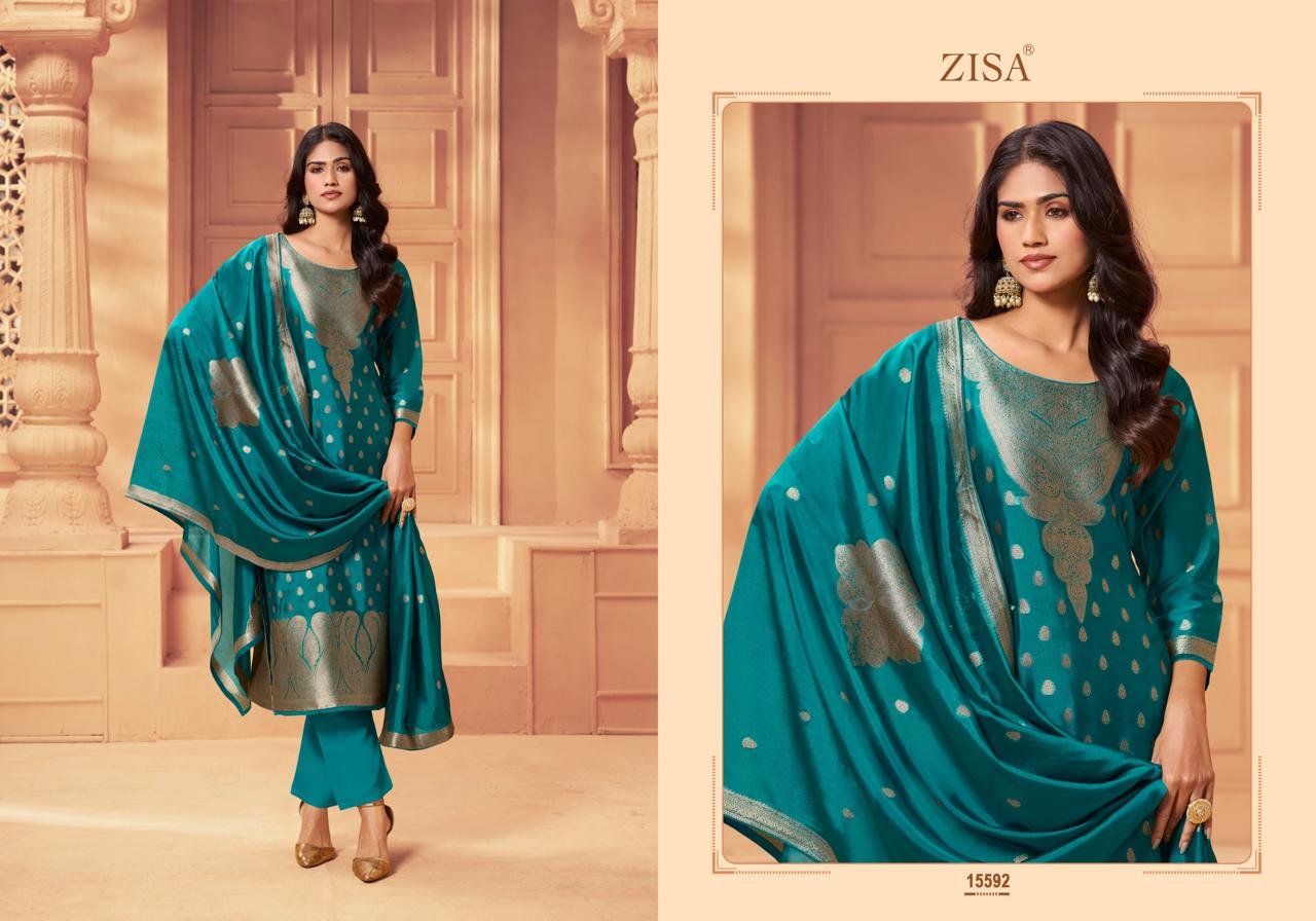 ZISA SILKY 6 Bemberg Silk Jacquard Suit 15592
