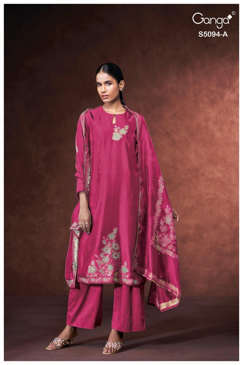 Ganga Fashion Mehira Premium Pure Viscose Silk Kurta S5094-A