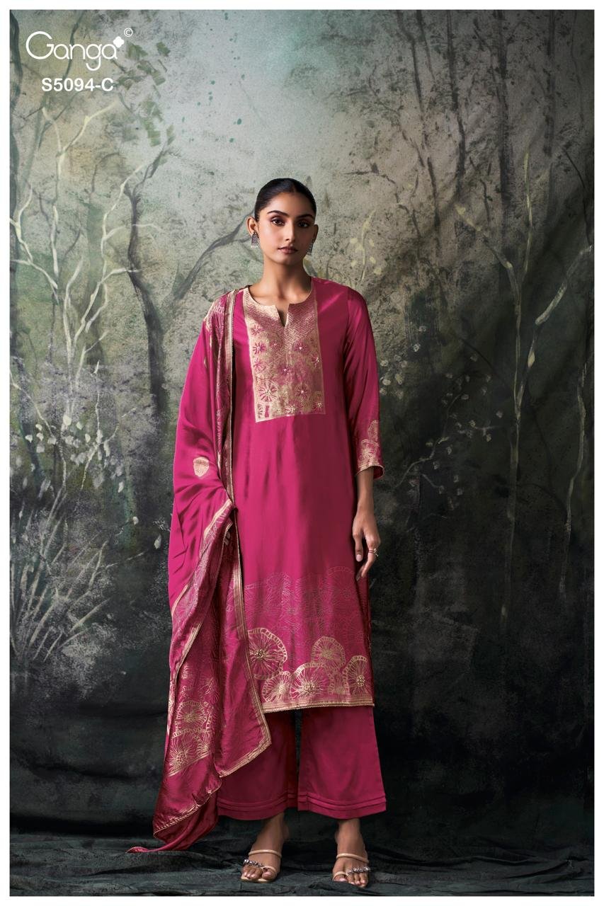 Ganga Fashion Mehira Premium Pure Viscose Silk Kurta S5094-C