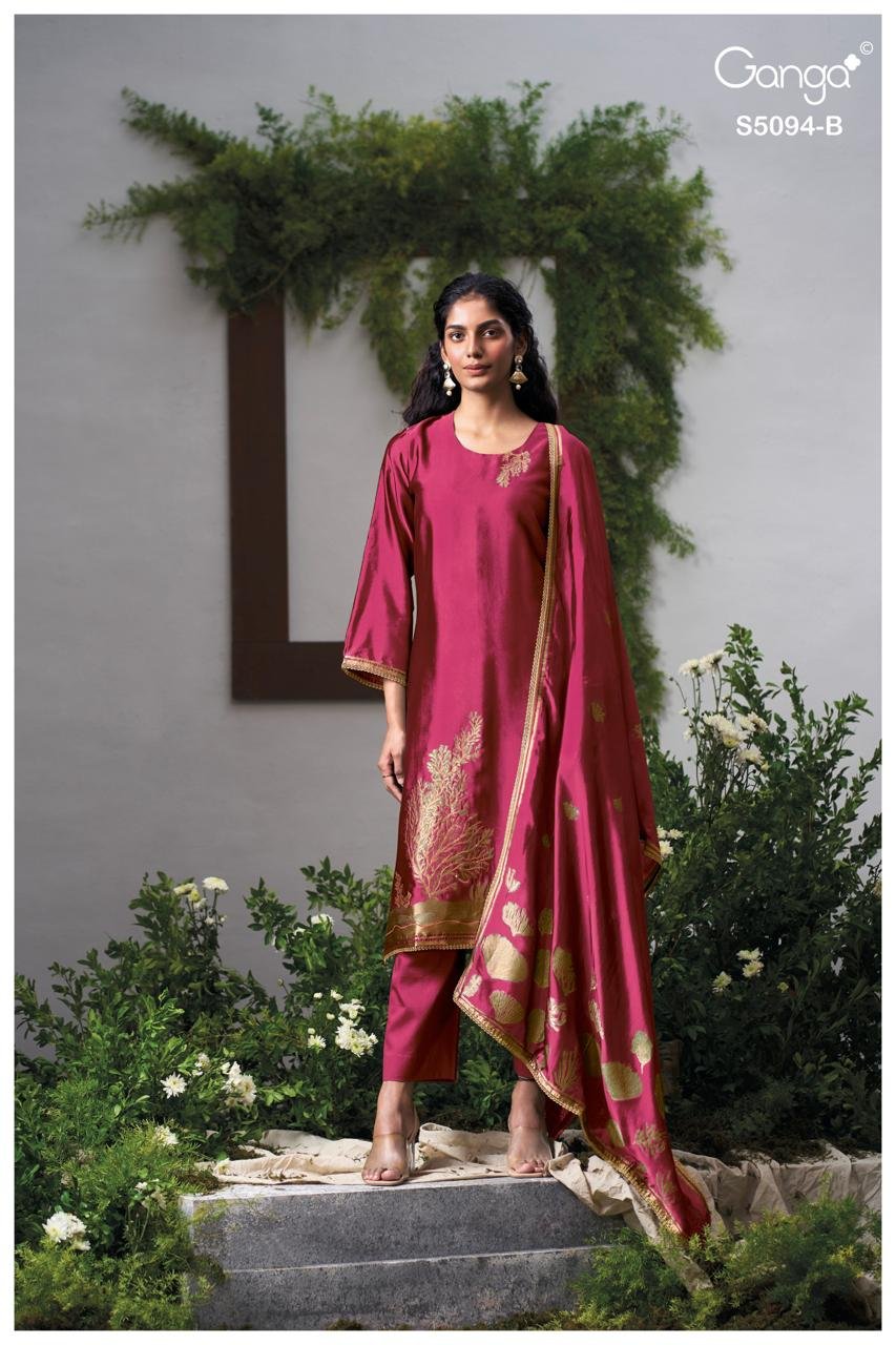 Ganga Fashion Mehira Premium Pure Viscose Silk Kurta S5094-B