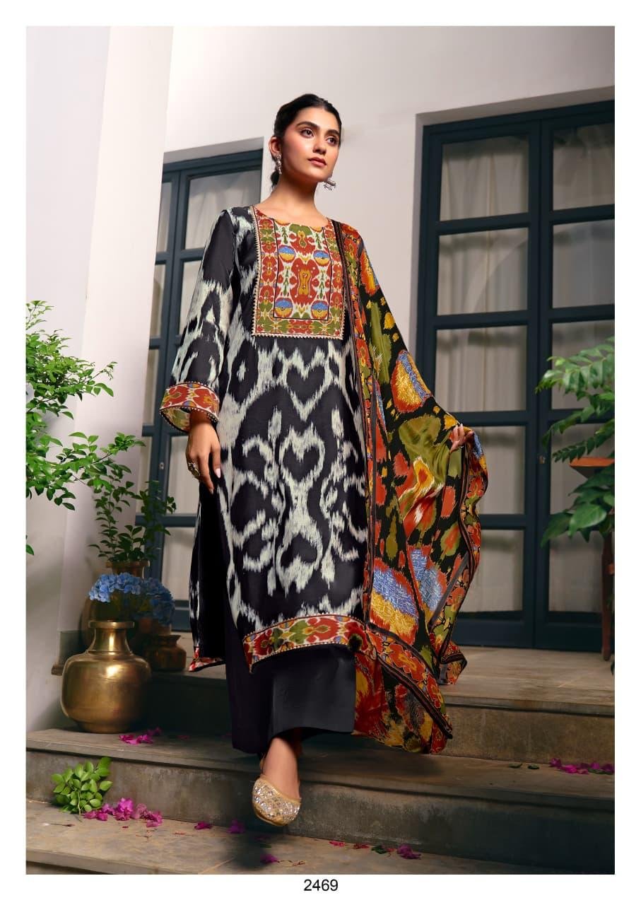 Kimora Fashion Cha Pani Pure Muslin Digital Print Suit 2469