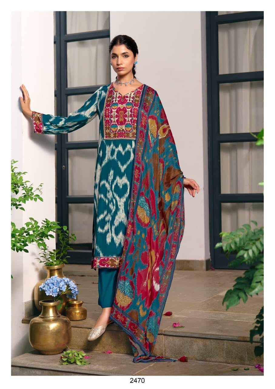 Kimora Fashion Cha Pani Pure Muslin Digital Print Suit 2470