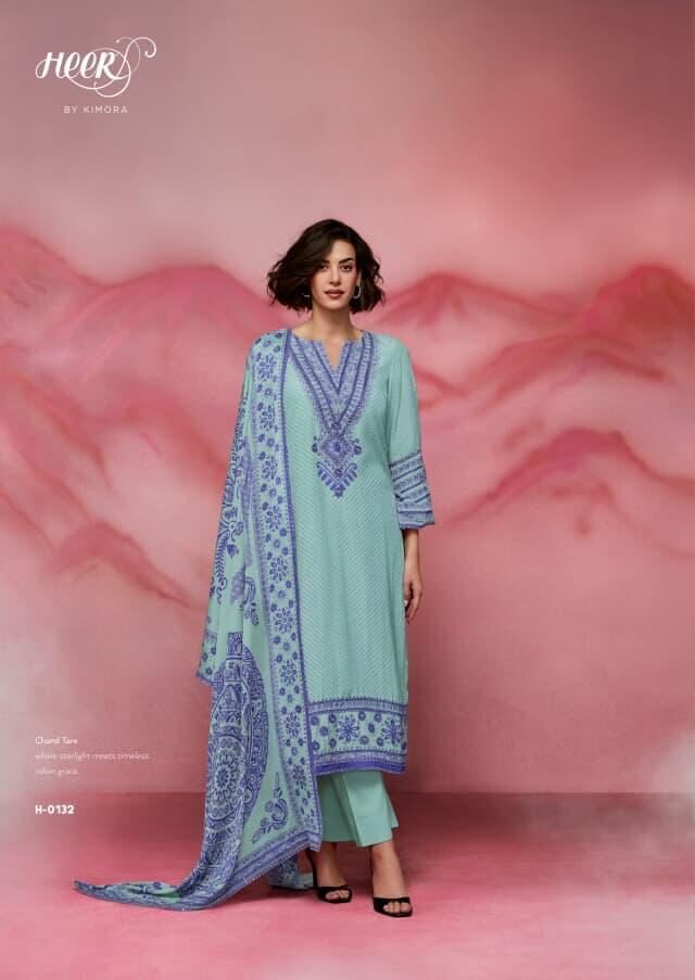 Kimora Fashion Heer Chand Tare 2 Pure Muslin Digital Print Suit H-0132