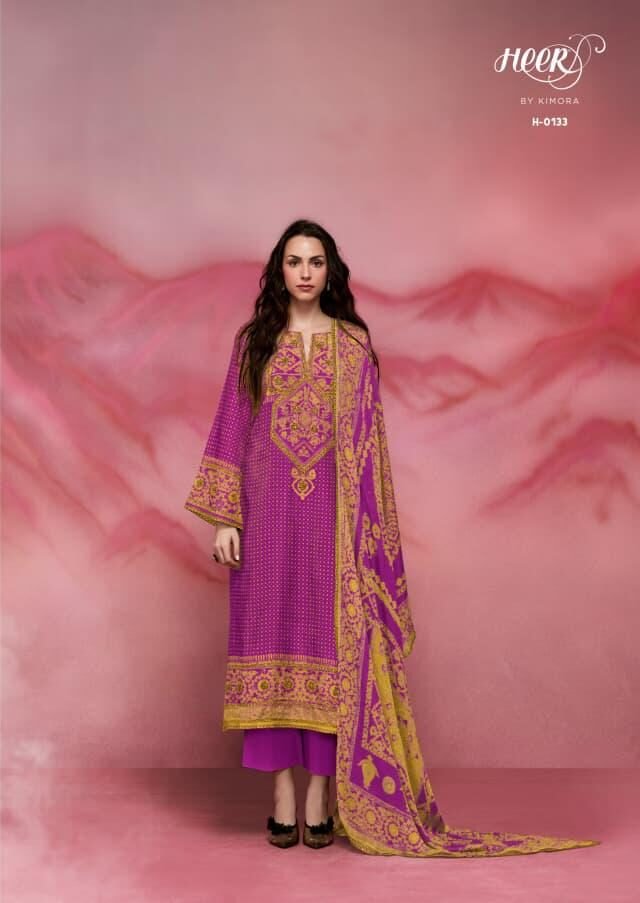 Kimora Fashion Heer Chand Tare 2 Pure Muslin Digital Print Suit H-0133