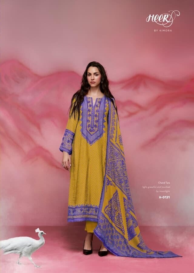Kimora Fashion Heer Chand Tare 2 Pure Muslin Digital Print Suit H-0131